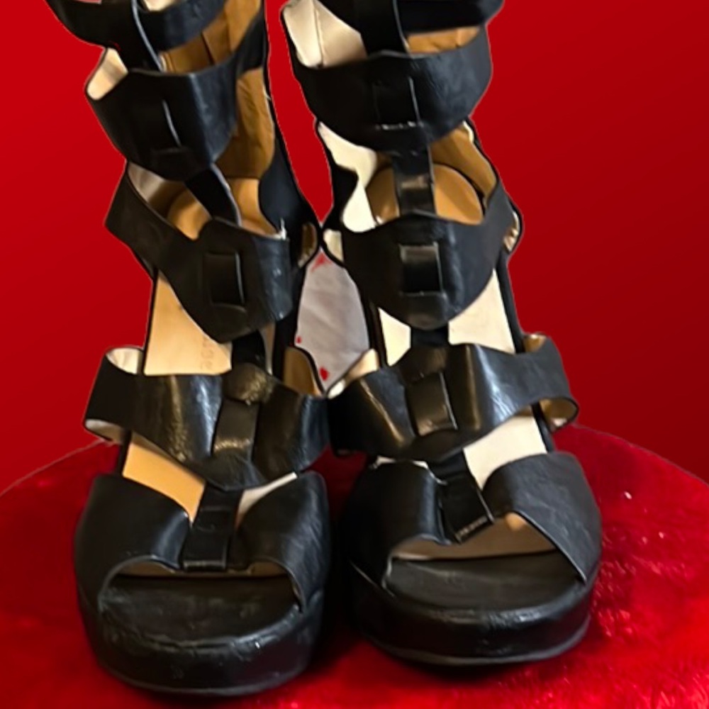 Black Wedge heels